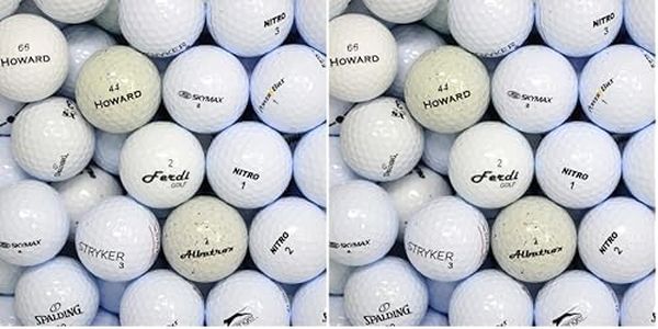 Second Chance 24 Mixed Golf Balls with Carry Bag, White Golf Balls Only