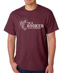 AW Fashions Hooker on The Weekend - Fishing Gear, Fishing Gifts Idea for American Fishers, Father's Day Fishing Men's T-Shirt - maroon - Medium