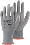 KAYGO Safety Work Gloves PU Coated-60 Pairs, KG11PB, Seamless Knit Glove with Polyurethane Coated Smooth Grip on Palm & Fingers, for Men and Women (Small (Pack of 60), Grey)