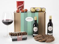 Red Wine & Chocolate Hamper - Two Small Red Wines, Lindt Lindor Chocolates, Rocher & Premium Chocolate Chip Biscuits - Hamper Exclusive To Burmont's