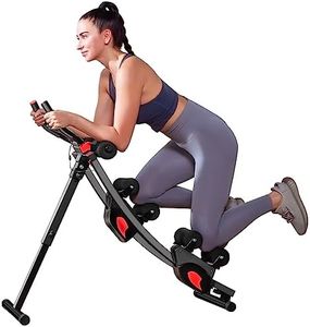 BODY RHYTHM Dual-Track Ab Machine with 4 Adjustable Heights, Foldable Core & Abdominal Exercise Machine, Total Ab Workout Equipment for Home Gym, Ab Women Exercise Fitnes Trainer. (Black)