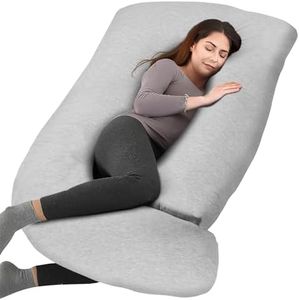 Pregnancy Pillow, J Shaped Full Body Pillow for Back, Legs and Belly Support, 70 Inches Maternity Pillow for Pregnant Women and Side Sleepers with Removable Cover