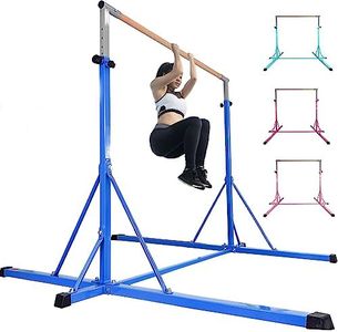 FC FUNCHEER Gymnastics bar,5FT/6FT Horizontal Bars, Adjutable Gymnastic Bar for Kids Ages 5-20, 35.4" to 59"/45" to 71", Weight Limit 500 LBS,Home Gym Equipment