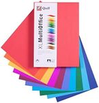 Quill, A4 Coloured Paper, 80gsm, 500 Sheets, 10 Assorted Colours, for School Projects, Crafts, Flyers, Letters, Cards and Invitations