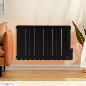 BTGGG 2000W Electric Oil Filled Radiators Wall Mounted Electric Heater 12 Fins Energy Efficient Electric Radiators with 7 Days/24H Timer and Thermostat,LED Display & Safe Lock for Home Use,Black