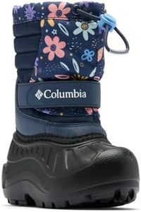 Columbia Unisex-Child Powderbug Snowlite Hiking Boot, Nocturnal/Wildflower Whimsy, 7 Big Kid