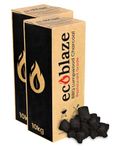Ecoblaze Restaurant Grade Lumpwood Charcoal Box - 2 x 10kg - Large Fragment Charcoal, Easy to use, Ideal fuel - Perfect for BBQs, Portable Barbecues, Charcoal BBQs, Smokers & More