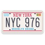 2 x 10cm/100mm NYC New York Brooklyn Vinyl SELF Adhesive Sticker Decal Laptop Travel Luggage Car Sign Fun #9168