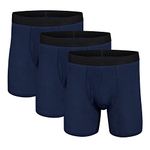 MALLARY BY MATTHEW Men's 5" Performance Boxer Briefs (3 Pack), Tuxedo Blue, X-Large, Castlerock