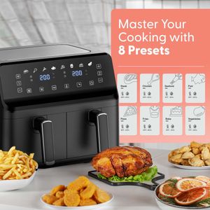 Keplin 9L Dual Zone Air Fryer – Large Capacity, Healthy Cooking