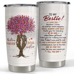 SANDJEST Best Friends Tumbler Soul Sister 20oz Tumblers with Lid Gift for Women Girl Best Friends Besties Soul Sisters Christmas Birthday