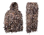 North Mountain Gear Camouflage Ghillie Suit - Camo Leafy Suit - Woodland Brown - Large