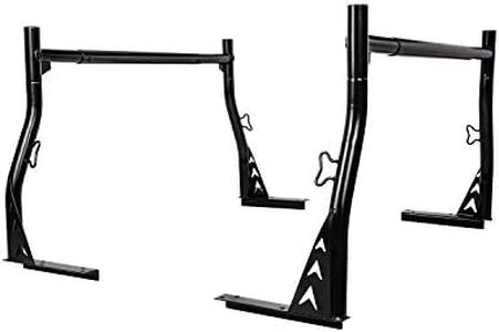 AA-Racks Model X33 800Ibs Steel Utility Pick-Up Truck Ladder Rack Two-bar Set - Matte Black