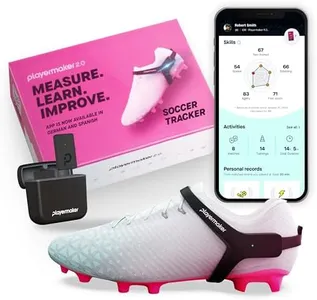 Playermaker 2.0 Smart Soccer Tracker for Cleats, 25+ Technical & Physical Soccer Training Metrics, 12 Month Access to Playermaker Technology App, Next-Level Precision Beyond GPS Trackers, Medium