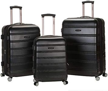 Rockland Melbourne Hardside Expandable Spinner Wheel Luggage, Black, 3 Piece (20"/24"/28"), Melbourne Hardside Expandable Spinner Wheel Luggage