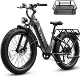 Jasion Thunder Electric Bike for Adults,1500W Peak Fat Tire E Bikes,26''x 4'',80 Miles with 864Wh Removable Battery Ebike, 30+MPH Max Speed Bicycles,Hydraulic Brakes,Front Suspension