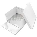 PME BCS873 Square Cake Card & Cake Box 9-Inch / 22 cm, White