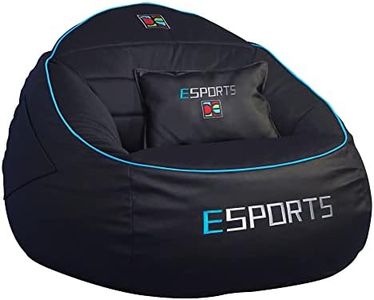DECORESTOR Puff Gamer Gigante con Relleno Incluido - Bean Bag XXL Azul