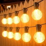 35FT Outdoor String Lights with Ultra-Bright Dual-Wick 15+1Bulbs, Quntis IP65 Waterproof Patio Lights String Outdoor, Shatterproof Linkable Globe Outdoor Lights for Backyard Gazebo Pergola, Warm White