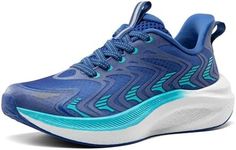 ALLSWIFIT Women's Running Walking Tennis Shoes Comfortable Non-Slip FlyLife Breathable Athletic Workout Gym Cross Trainer Sports Sneakers,Size 9.5,Blue,SARR021W