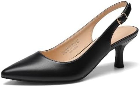 DREAM PAIRS Women's Kitten Heel Slingback Pointed Closed Toe Low Stiletto Heels Dress Bridal Elegant Wedding Pumps Shoes,Size 8.5,Black,SDPU2444W