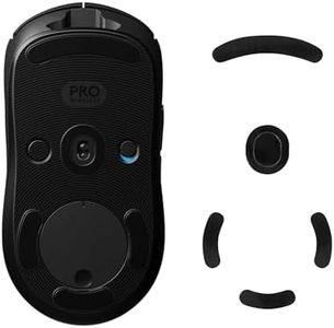 kwmobile Mouse Feet Replacement Compatible with Logitech G Pro Wireless Gaming Computer Mouse Skates Sticker - Black