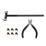 TRuler Nock Buckle Pliers Kit, Buckle Point Positioning Widely Used Bow Line Nocking Point Pliers, Accurate Measurement for Compound Bows (Black)