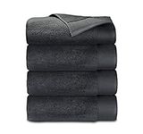 California Design Den Luxury 4-Pack Bath Towels 100% Cotton - Soft and Fluffy, Quick Dry Ultra Absorbent, Large Hotel Spa Quality Towel Set, Essential for Home Bathroom - Charcoal Gray - 27" x 54"