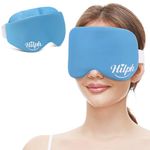 Hilph Heated Eye Mask for Dry Eyes, Microwave Activated Warm Eye Compress for Dry Eyes, Blepharitis & Stye Eye Treatment, Microwave Eye Mask Moist for Puffy Eyes, Dark Circles - Blue