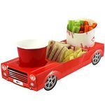 MustBeBonkers x5 Red Convertible Sports Car - Party Meal Food Trays - Snack Lunch Box Plate Tray