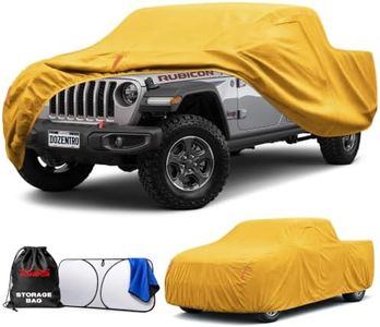 Waterproof Heavy Duty Truck Cover Custom Fit Gladiator 2020-2026 Crew Cab Short Bed(5'), Full Exterior Covers with Cotton Liner and Breathable Ventilation Mesh, Car Cover with Zipper