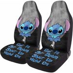 GENANY Cartoon Character Cute 2 Front Car Seat Covers for Car Truck Sedan SUV, Durable Automotive Seat Covers, Breathable Bucket Seat Covers, Protective Interior Accessory