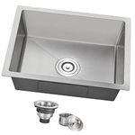 THOISEWELT® Kitchen Fixturesh Undermounted Single Bowl kitchen Sink Wash Basin 16 x 14 Inches Made In India - 1