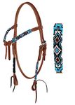 PRORIDER Horse Show Bridle Western Leather Headstall 79RT08HB