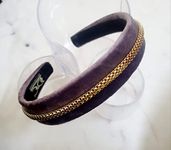 Deepti Chandna Designs Mauve Hair Band Plastic Head Band for Girls and Women| Hair Accessory| Wedding Collection (Mauve 1 Inch, Round Chain)