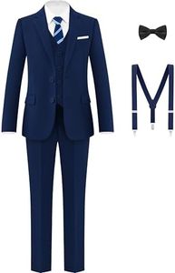AmazingSea Boys Suit Husky Suits Set for Boys Dark Blue Size 18