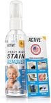 ACTIVE Messy Kids Stain Remover Spray Laundry Spot Cleaner, Natural Stain Treater Spray for Baby Clothes Fabric, Toddler Clothing, Rescue Mess Removal for Food, Oil Stains, Great for Travel - 4 oz