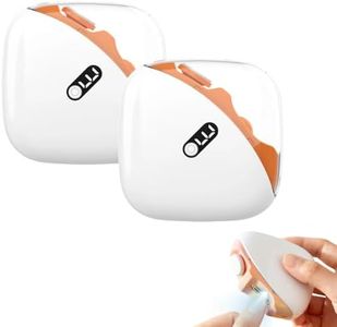 Electric Nail Trimmer, 3 Speeds Electric Nail Clipper of LED Light, USB Rechargeable Automatic Nail Clipper, 2 in 1 Electric Toenail Clippers with Polishing (Orange, 2Pcs)