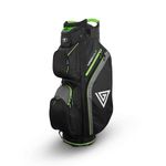 VIPERGOLF Crusader Plus 14-Way Top Dividers with 7 Pockets Golf Cart Bag, Adjustable Single Shoulder Strap with Matching Rain Hood - Black