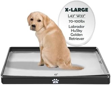 MEEXPAWS Dog Pee Pad Holder Foldable, Puppy Pad Holder Liner Base High Side, Dog Litter Box Indoor 44’’x33’’, Training Leak-Proof Easy Clean