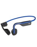 SHOKZ OpenMove Bone Conduction Headphones, Open-Ear Bluetooth Sports Earphones with Mic, IP55 Waterproof Wireless Headset for Running and Workout, 6H Playtime, Blue, with Stickers