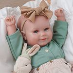 BABESIDE Reborn-Baby Dolls 20 inch Lifelike Baby Dolls Cute Grils Soft Vinyl Realistic Newborn Baby Dolls Real Life Handmade Toys with Sweet Smile Baby Doll with Accessories for Children's Gifts