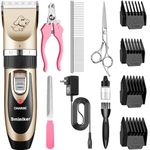 Sminiker Dog Clippers Grooming Kit Rechargeable Cordless Dogs Cats Horses Trimmer Grooming clippers Quiet Pet Grooming Kit