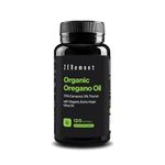 Organic Oregano Oil, Standardised to 70% Carvacrol and 3% Thymol – with Organic Extra Virgin Olive Oil for Better Absorption – 120 Softgel Capsules – Zenement