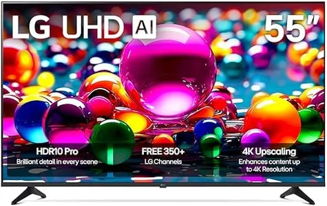 LG 55-Inch Class UHD AI 4K UA77 Series Smart TV w/AI Sound Pro, HDR10, 4K Super Upscaling, Filmmaker Mode, Wow Orchestra, Compatible with Alexa (55UA7700PUB, 2025)