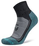 Balega Blister Resist Quarter Socks For Men and Women (1 Pair), Grey/Blue, Large