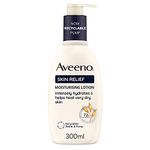 Aveeno Skin Relief Moisturising Lotion, With Soothing Triple Oat Complex & Shea Butter, Suitable For Sensitive Skin, 72-Hour Intense Hydration, Helps Relieve Very Dry and Tight Skin, Unscented, 300ml