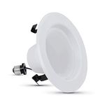 Feit Electric LED 4 Inch Recessed Lighting, 50W Equivalent, Dimmable Retrofit Downlight, E26 Adaptor for Recessed Can Lights, 50,000 Hour Lifetime, 650 Lumens, 2700k Soft White, LEDG2R4/927CA