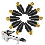 EMVANV 10pcs Air Nozzle Tip for Blower, Blow Gun Rubber Tip for Air Tool, Black Rubber Tip Air Nozzle for Air Blow Guns Tool, Automotive Car Vehicle Accessory(Black)