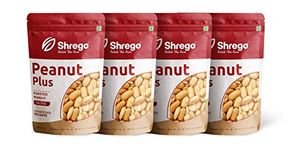 SHREGO Peanut Plus Roasted Peanut Salted 720G, Snacks and Namkeen (4X180G Vacuum Packed)